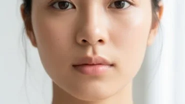 Cận cảnh khuôn mặt nữ giới với rãnh nhân trung nông mờ nhạt nhưng vẫn mang nét hài hòa