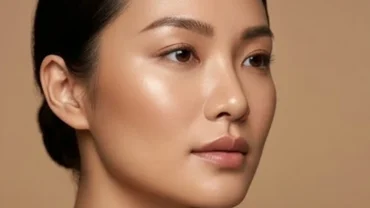 Cận cảnh góc nghiêng khuôn mặt người Á Đông với tướng nhân trung sâu và rõ nét thể hiện sức sống dồi dào