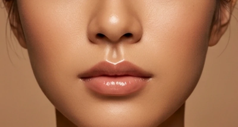 Khuôn mặt người có rãnh nhân trung sâu với đường viền sắc nét và mở rộng dần về phía bờ môi trên