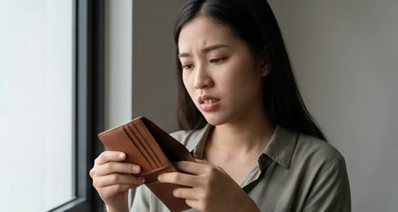 Người phụ nữ lo âu về tài chính biểu cảm liên quan đến tướng răng hô khó giữ tiền