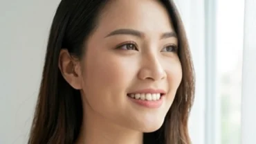 Cận cảnh nụ cười tự nhiên đầy tự tin của người phụ nữ sở hữu tướng răng quặp vào trong
