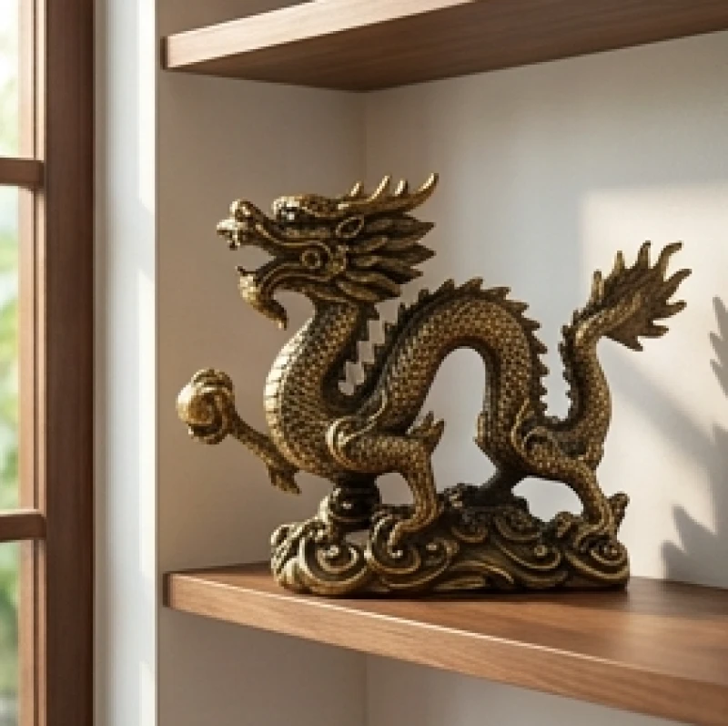 Tượng rồng đúc bằng đồng nguyên khối uy nghi dành cho người Canh Thìn mệnh Kim