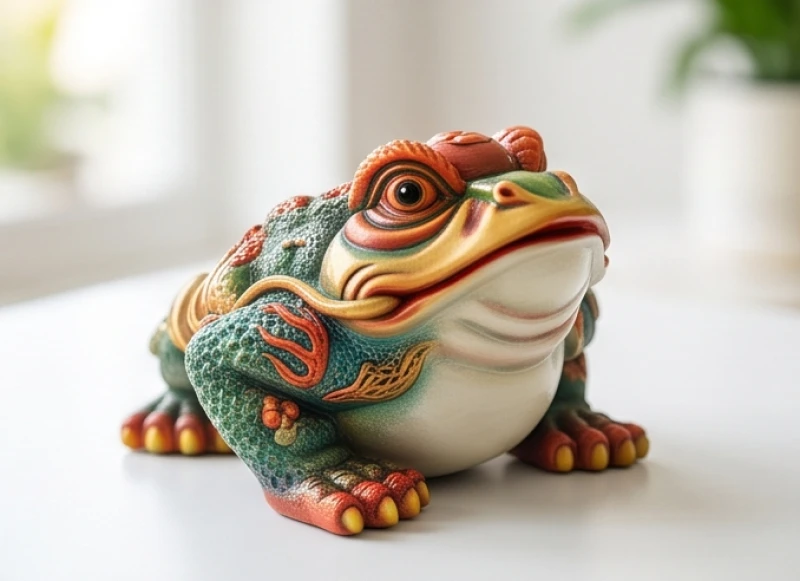 Thiềm thừ phong thủy tuổi Tý: Tra cứu ngũ hành và hướng bài trí 6 Bức tượng cóc phong thủy đúc bằng bột đá polyresin với màu sắc sơn rực rỡ và sắc nét