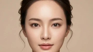 Chân dung một người phụ nữ có tướng trán dô với vầng trán cao rộng, đường nét thanh thoát và hài hòa