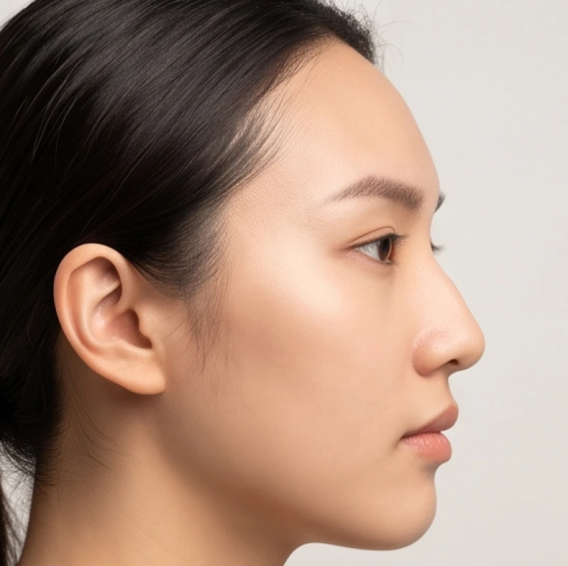 Đường viền vầng trán nhô hẳn ra phía trước và vượt xa mốc thẳng đứng của gốc mũi thể hiện cấu trúc của tướng trán dô