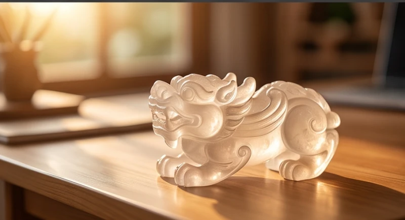 Tuổi Thân khắc tuổi nào: Giải mã chi tiết và cách hóa giải 7 Tượng Tỳ Hưu phong thủy bằng đá thạch anh được đặt uy nghi trên bàn làm việc cá nhân