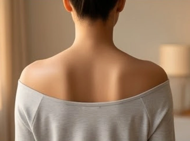 Bờ vai dốc nhẹ nhưng có khung xương rộng và lớp thịt đệm dày vững chãi như ngọn núi
