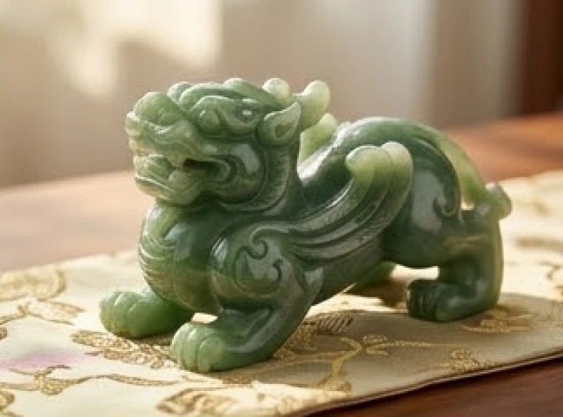 Tỳ Hưu phong thủy tuổi Thìn: chọn màu nạp âm và cách an vị 2 Tỳ hưu bằng ngọc bích xanh tự nhiên mang năng lượng Thổ vững chắc