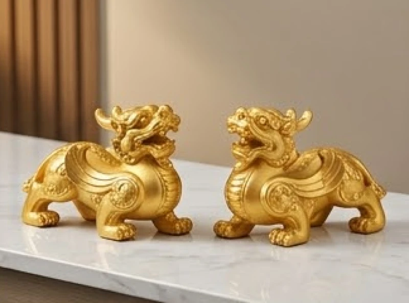 Quà tặng phong thủy cho người tuổi Thìn: chọn theo mệnh và giá 2 Tượng Tỳ Hưu phong thủy mạ vàng hỗ trợ chiêu tài giữ lộc cho doanh nhân tuổi Thìn