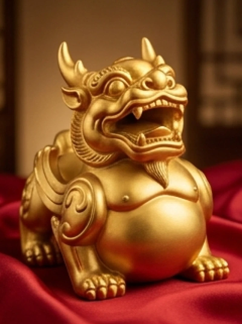 Tỳ Hưu phong thủy tuổi Sửu: Chuẩn màu nạp âm và giá tham khảo 4 Tỳ hưu Thiên Lộc với hai sừng và phần bụng to tròn căng nẩy chuyên dùng chiêu tài