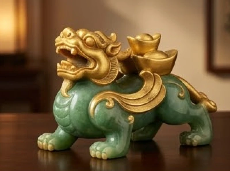 Tỳ Hưu phong thủy tuổi Thìn: chọn màu nạp âm và cách an vị 3 Tượng tỳ hưu Thiên Lộc miệng rộng cõng theo thỏi vàng và tiền xu