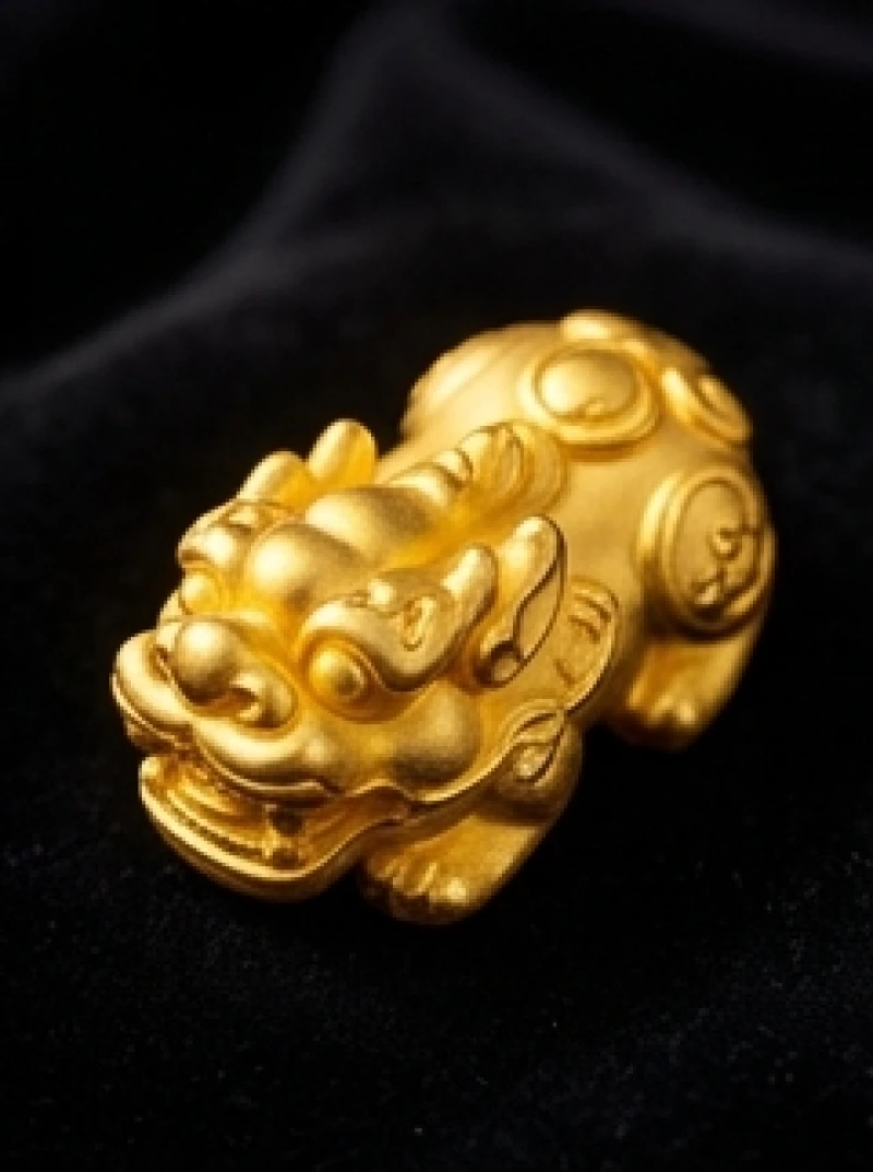 Tỳ Hưu phong thủy tuổi Sửu: Chuẩn màu nạp âm và giá tham khảo 10 Tỳ hưu đúc từ vàng 24k nguyên chất với đường nét bo tròn và màu sắc vàng đậm óng ả