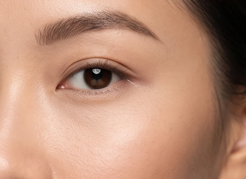 Khoảng cách hẹp giữa mí mắt dưới và đỉnh xương gò má trên khuôn mặt của người có lưỡng quyền nhô ngang