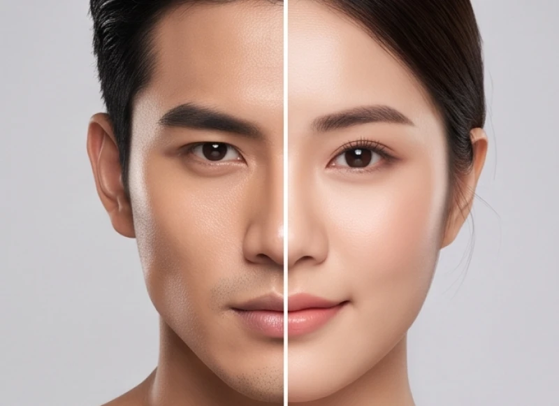 Ngũ nhạc trên khuôn mặt: Tiêu chuẩn nam nữ và cách hóa giải 7 Gương mặt nam giới góc cạnh uy nghi bên cạnh gương mặt nữ giới thanh tú tròn đầy thể hiện tiêu chuẩn âm dương