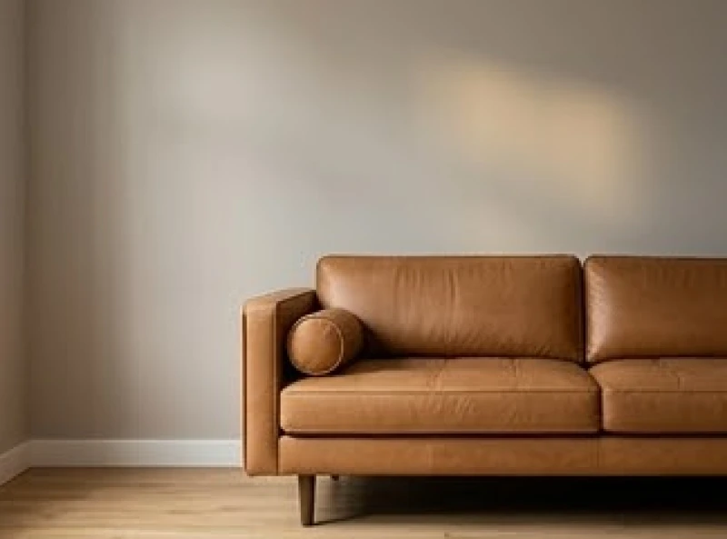 Một góc phòng khách phối màu vàng bò và nâu đất ở mức độ vừa phải để không làm hao tổn năng lượng Hỏa.