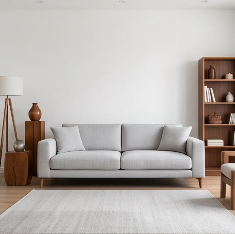 Ất Sửu 1985 hợp màu gì? Bảng màu chuẩn và cách hóa giải 4 Không gian nội thất ứng dụng tỷ lệ phối màu 60-30-10 với trắng, xám và điểm nhấn nâu