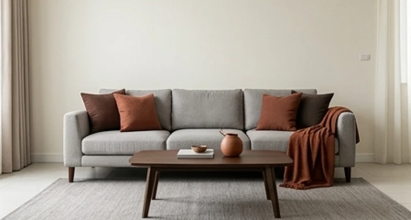 Màu sơn nhà hợp tuổi Mùi: Bảng chuẩn và tỷ lệ phối 60-30-10 6 Sơ đồ trực quan về tỷ lệ chia màu sắc trong phòng khách với màu nền, màu hỗ trợ và điểm nhấn