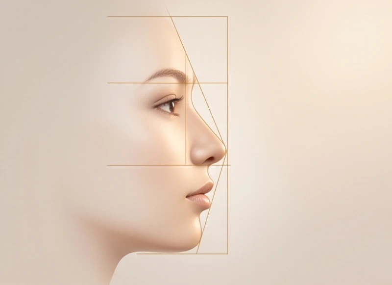 Thước đo tỷ lệ trên khuôn mặt cho thấy sự chênh lệch độ nhô giữa sống mũi, trán và hai gò má
