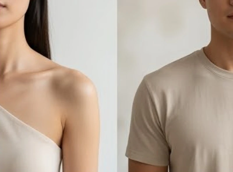 So sánh tỷ lệ chiều dài cổ và độ dốc bả vai để phân biệt tướng vai xuôi và vai ngang