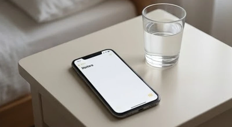 Mơ thấy hai người đàn ông đánh nhau: Điềm báo và số tài lộc 7 Điện thoại di động hiển thị ứng dụng ghi chú trắng đặt cạnh ly nước lọc trên tủ đầu giường