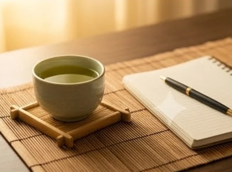Không gian thiền định yên tĩnh với ly trà nóng giúp nuôi dưỡng sự tỉnh thức và lòng từ bi
