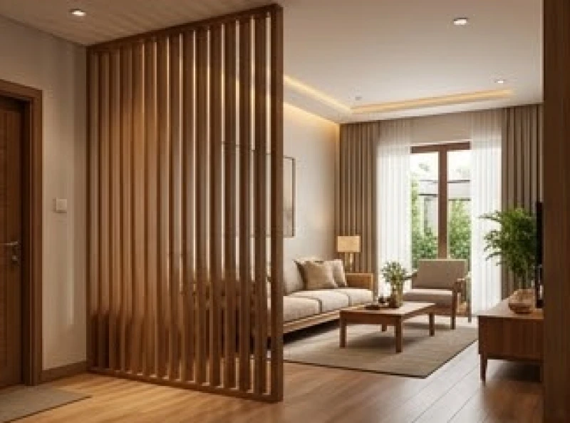 Hướng Tuyệt Mệnh là gì: Bảng tra năm sinh và cách hóa giải 9 Vách ngăn lam gỗ tinh tế đặt ngay lối vào nhằm cản tốc độ của luồng khí