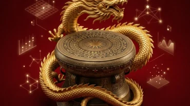 Biểu đồ phong thủy chi tiết giải mã vận hạn tuổi thìn năm 2026 với biểu tượng rồng vàng