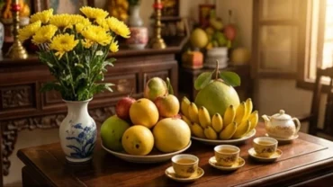 Chuẩn bị mâm lễ vật thanh tịnh và sớ văn khấn Bà Bổn Mạng để cầu bình an
