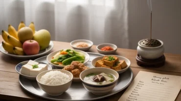 Mâm cúng chay thanh tịnh và bài văn khấn cho người mới mất chuẩn truyền thống