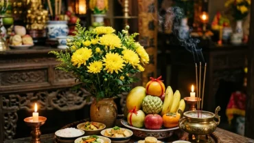Mâm lễ chay thanh tịnh dâng cúng Linh Sơn Thánh Mẫu cùng bản văn khấn chùa Bà Tây Ninh chuẩn nghi thức tâm linh