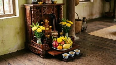 Mâm lễ cúng tươm tất và bài văn khấn chuyển bàn thờ thần tài chuẩn phong thủy khi sang vị trí mới