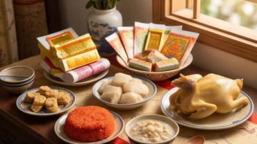 Mâm cúng đầy tháng bé trai chỉn chu để đọc văn khấn cúng Mụ cho bé trai tạ ơn đấng bề trên