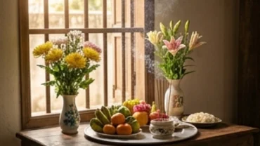 Mâm cúng và nghi thức đọc văn khấn đón trẻ sơ sinh về nhà bình an
