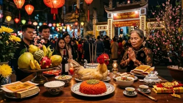 Mâm lễ vật và bài văn khấn giao thừa ngoài trời chuẩn xác theo phong tục truyền thống Việt Nam