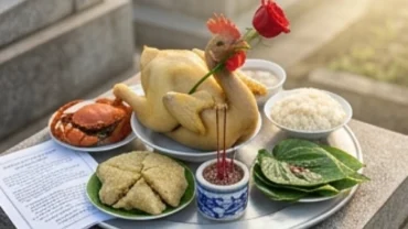 Gia quyến chuẩn bị mâm lễ vật tươm tất và đọc bài văn khấn mở cửa mả vào ngày thứ ba để vẫy gọi hương hồn