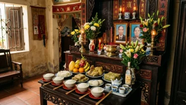 Mâm cỗ truyền thống và bài văn khấn ngày giỗ ông bà chuẩn xác giúp con cháu bày tỏ lòng thành kính với gia tiên