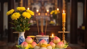 Mâm lễ thanh tịnh dâng cùng văn khấn ngày tiệc Mẫu Liễu Hạnh tại phủ
