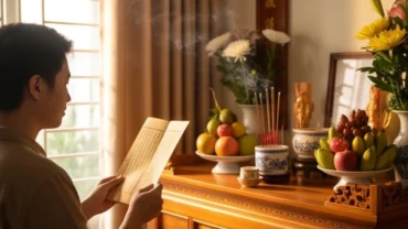 Người Việt thắp hương và thành tâm đọc văn khấn Nôm và văn khấn Hán Việt khác nhau thế nào trong lễ gia tiên