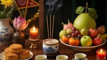 Mâm lễ cúng rằm Trung Thu tươm tất cùng bài văn khấn rằm Trung Thu dâng lên thần linh và gia tiên