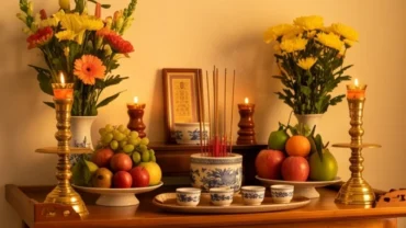Mâm lễ tạ bát hương 100 ngày được chuẩn bị chu đáo để dâng lên Thần linh và tổ tiên