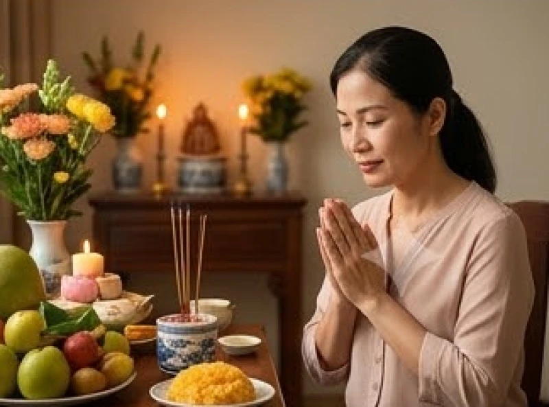 Văn khấn đầy tháng tại nhà nội: Bài cúng gia tiên và 12 Bà Mụ 11 Người mẹ chắp tay thành kính đọc bài khấn tạ ơn mười hai Bà Mụ và ba Đức Ông