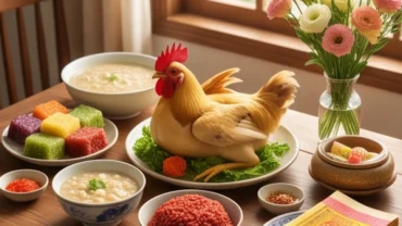 Mâm lễ và bài văn khấn thôi nôi bé trai truyền thống với đầy đủ xôi chè tạ ơn 12 Bà Mụ