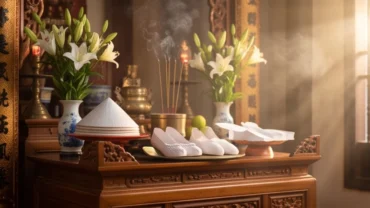 Mâm lễ trang nghiêm và bài văn khấn xin lộc Bà Chúa Năm Phương tại đền Cây Đa 13 gốc