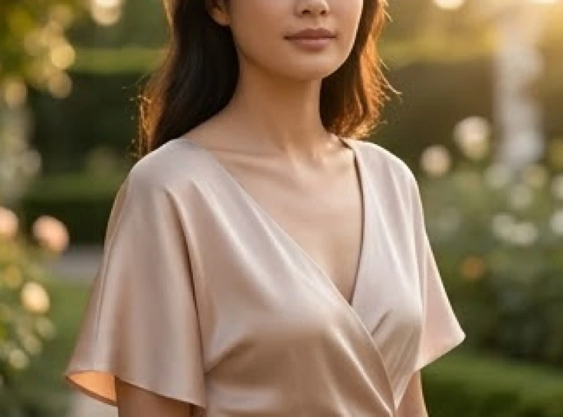 Bờ vai xuôi mềm mại thanh nhã của người phụ nữ mang nét đẹp truyền thống và sự an nhàn