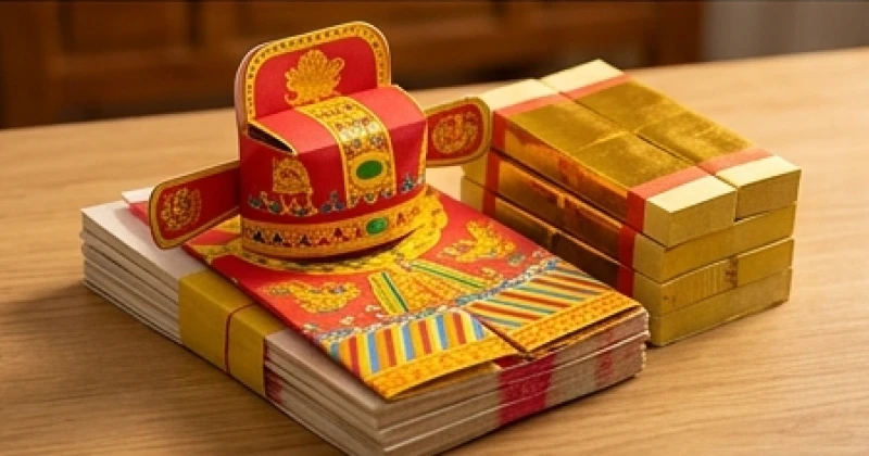 Văn khấn hóa vàng Thổ Công: Bài cúng riêng, mâm lễ và giờ đẹp 6 Bộ mũ áo Thần linh và giấy tiền vàng mã được chuẩn bị riêng để tạ lễ Thổ Công
