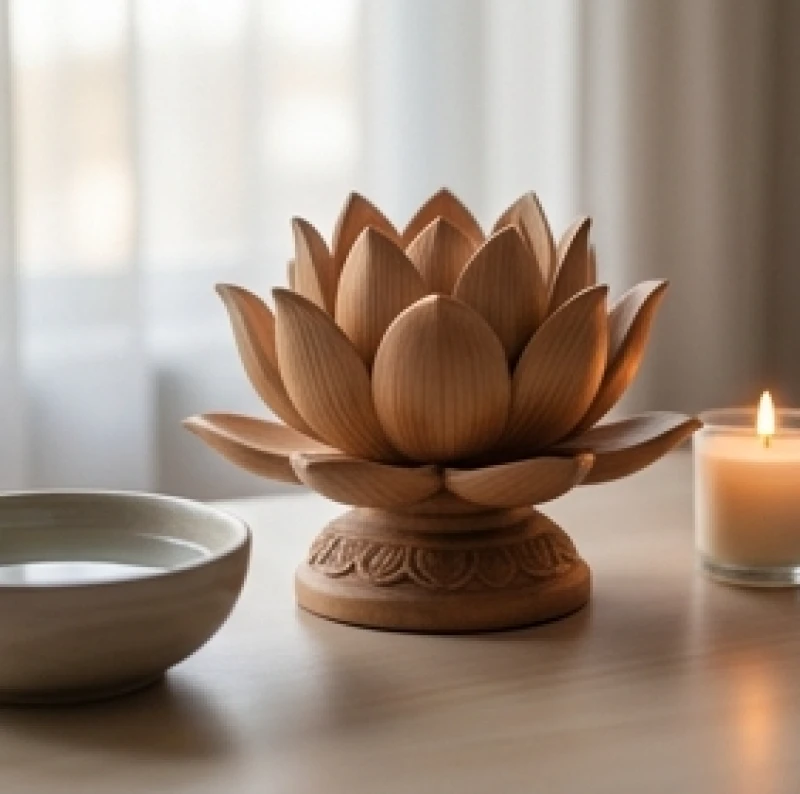 Các vật phẩm bằng gỗ tự nhiên giúp cân bằng năng lượng giữa cung phi Thủy và mệnh Hỏa