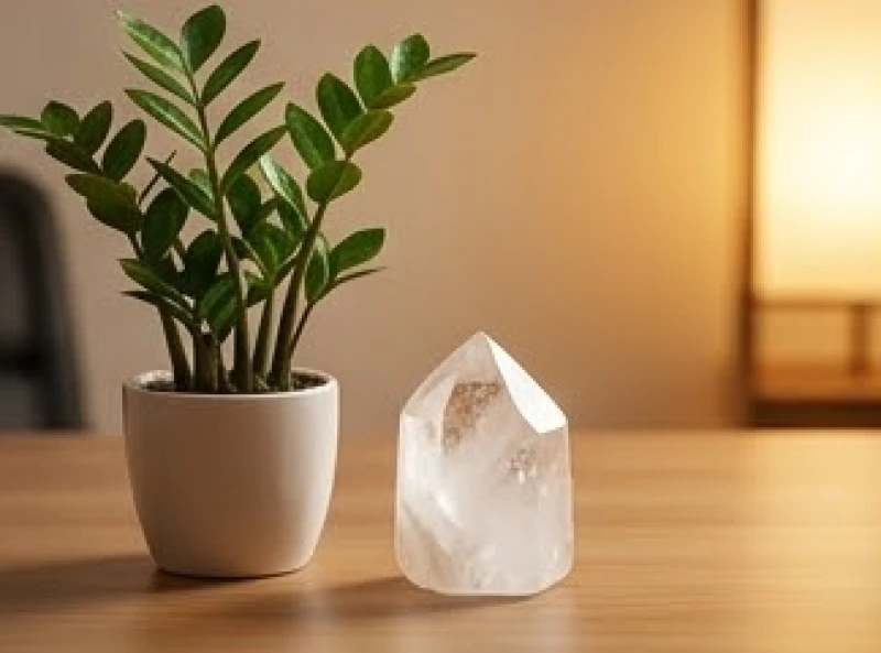 Đá thạch anh trắng và cây kim tiền là những vật phẩm phong thủy tương sinh cho tuổi Quý Dậu