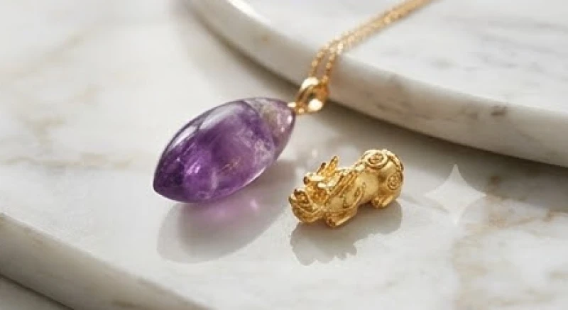 Đeo vòng thạch anh tím và tỳ hưu để hóa giải các đặc điểm nốt ruồi phá tài