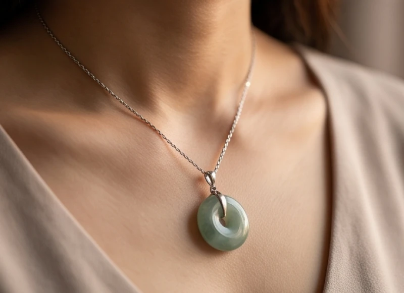 Sợi dây chuyền mặt đá tự nhiên bản to đeo ở cổ giúp che chắn sát khí và hóa giải khuyết điểm tướng lộ hầu
