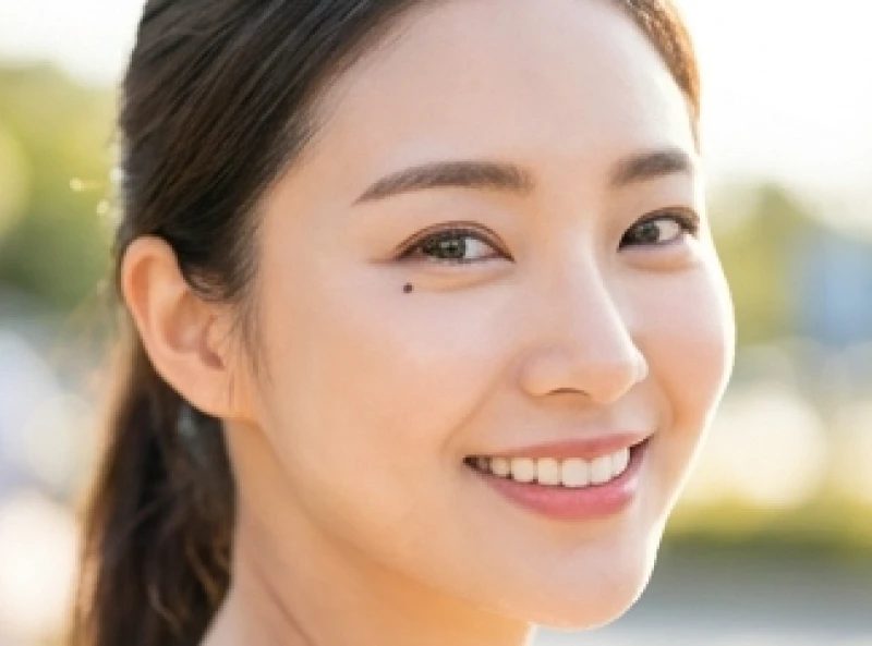Gương mặt rạng rỡ đầy tự tin khi quyết định giữ lại nốt ruồi làm điểm nhấn